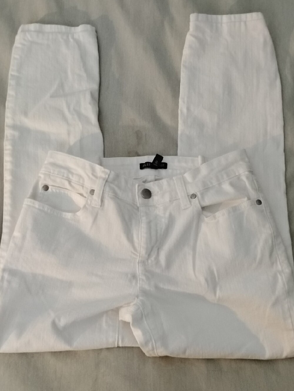 Eileen Fisher White Straight-Leg Jeans - Picture 3 of 4